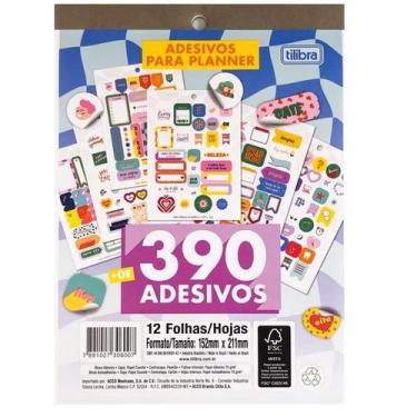 Imagem de Adesivo bloco planner 390 adesivos - tilibra