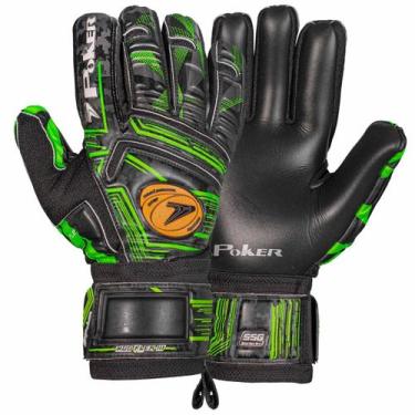 Imagem de Luva Goleiro Futebol Campo Profissional Hug Flex III Poker, 11, Preto,