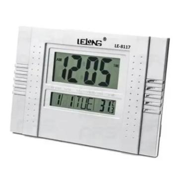 Imagem de Relógio De Mesa Ou De Parede Digital Lelong - mais br, Cinza