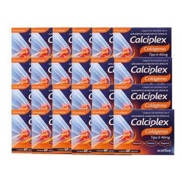 Imagem de Kit 24 Calciplex Colágeno Tipo II 40mg Ecofitus 60 Cápsulas, Sem sabor