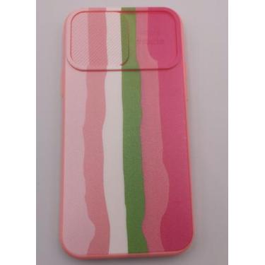 Imagem de Capa Capinha para iphone 12 tela 6.1 Protege Camera listras - sem, ros
