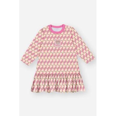 Imagem de Vestido Bebê Menina Corações Bege Mundo Cinti, Bege, M