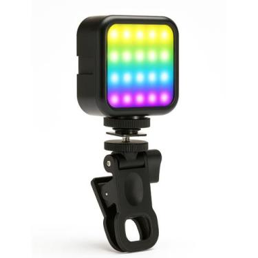 Imagem de Luz de Preenchimento Celular Selfie com Clipe Led RGB Mobile - Hxt