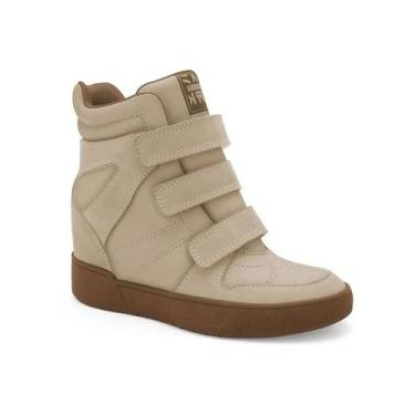 Imagem de Tênis Feminino Ramarim Cano Alto Sneakers 2591202, 37, Mocca