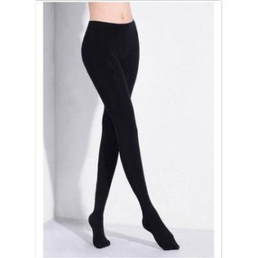 Imagem de Meia Calça Térmica Flanelada Com Pé - Preta - Grazzy Moda e Acessórios