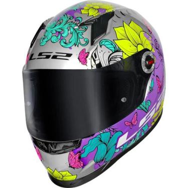 Imagem de Capacete ls2 ff358 dreamcatcher silver yellow tam 56