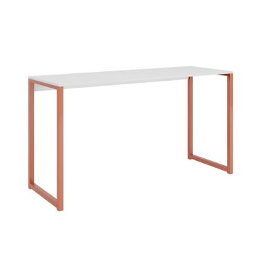 Imagem de Mesa Escrivaninha Industrial Desk 90 Color Quarto Escritório Branco Cobre
