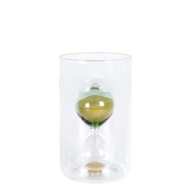 Imagem de AMPULHETA DE VIDRO 1 MINUTO VERDE 12x7,5 cm - Grillo