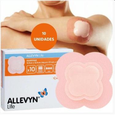 Imagem de Curativo Allevyn Life 12,9x12,9cm - Caixa c/ 10un - Smith and Nephew -