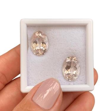 Imagem de Morganita Oval Par 12,73ct - ENE2ESE