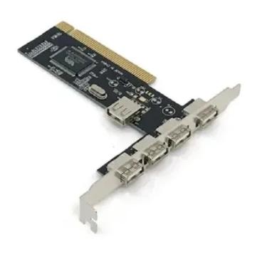 Imagem de Placa Pci Com 5 Portas Usb 2.0 480 Mbps Dp-52