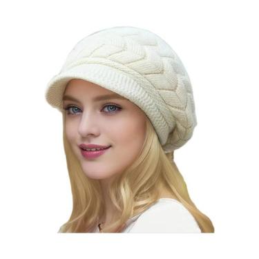 Imagem de Gorro Retro De Inverno Para Mulheres, Quente E Fashion, Ideal Para Esq