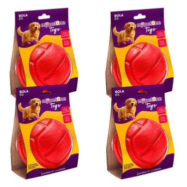 Imagem de Combo 4 Bola Lisa TR 85 Mypetone - Vermelho
