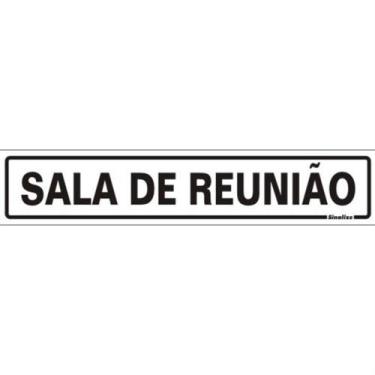 Imagem de Placa de Poliestireno Autoadesiva 5x25cm Sala de Reunião 200 Ap Sinali