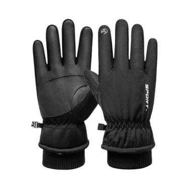 Imagem de Luvas De Ciclismo Masculinas De Inverno Impermeáveis Com Tela Sensível