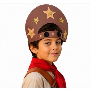 Imagem de Chapéu Cangaceiro EVA Infantil e Adulto Fantasia Junina Lampião e Mari
