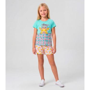 Imagem de Pijama Infantil Menina Brilha no Escuro Kappes Azul, 2, Azul