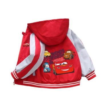 Imagem de Jaqueta Infantil Com Capuz Carros Faísca McQueen Roupa De Bebê Desenho