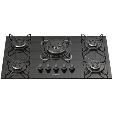 Imagem de Cooktop 5 Bocas a Gás GLP Itatiaia Tripla Chama Preto Essencial, Preto