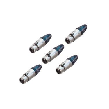 Imagem de Kit 5 Und Conector Neutrik NC3FXX XLR F De Linha