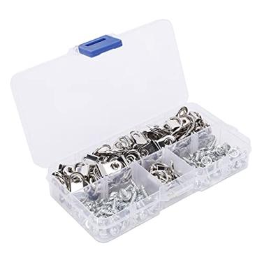 Imagem de Conjunto de cabides para imagem de anel D, 80 peças, durável, pequeno, gancho único, kit de pendurar imagem para sala de estar ao ar livre para banheiro e quarto