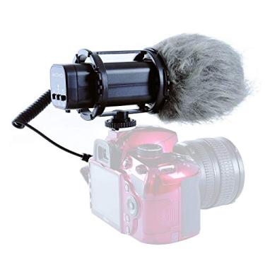 Imagem de Microfone de vídeo condensador estéreo Movo VXR300 X/Y com atenuação de -10 dB, filtro de corte baixo, blindagem e estojo Deadcat - compatível com câmeras DSLR e filmadoras