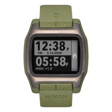 Imagem de NIXON High Tide A1308 - Relógio digital para homens e mulheres - resistente à água para surfe, mergulho, pesca - Relógios masculinos para esportes aquáticos - Face personalizável de 44 mm, pulseira de