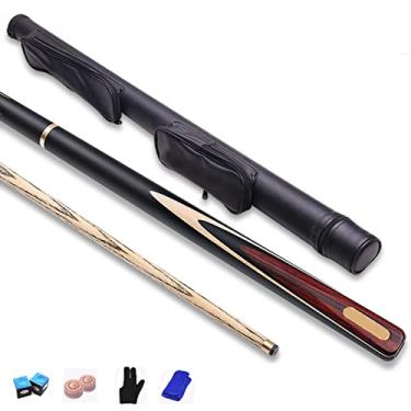 Imagem de LIUHD Conjunto de tacos de bilhar para bilhar com 3/4 divididos em bastão de bilhar de entretenimento Snooker Bilhar ferramenta de bilhar para jogos fáceis de armazenar em ambientes internos e externos, 10 mm