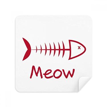 Imagem de Fish Bone Mewing Animal Glasses Pano Limpador de Tela Tecido de Camurça Pacote com 2