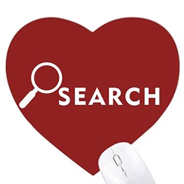 Imagem de Mouse pad Magnifier Search Knowledge Understanding Heart Tapete de borracha para escritório