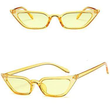 Imagem de Pink Cat Eye Sunglasses Woman Vintage Black Cateye Sunglasses Female Small Frame Transparent Color Oculos De Sol Feminino ,6,China