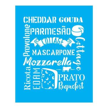 Imagem de Stencil Tamako Queijos - 20X25Cm - Ref B444
