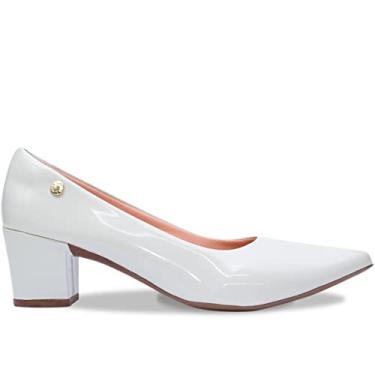 Imagem de Sapato Scarpin Feminino Social Verniz Salto Baixo A2.11 A Cor:Branco;Tamanho:37;Genero:Feminino