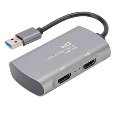 Imagem de ASHATA Placa de captura HDMI, Placa de captura de e vídeo 1080P HDMI/F para HDMI/F+ USB2.0/M Suporte Local Loop Out, suporte para VLG/Obb/Amcap