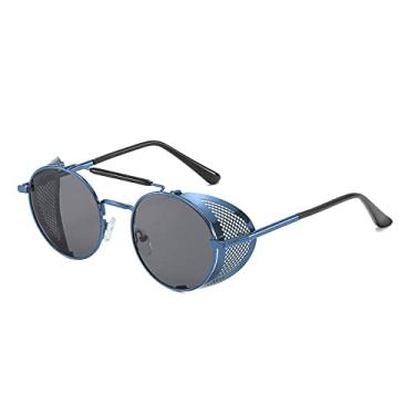 Imagem de Óculos de sol masculinos e femininos Vintage Steampunk óculos de sol masculinos design redondo óculos de sol de metal vapor punk para mulheres uv400 gafas de sol, 2, china