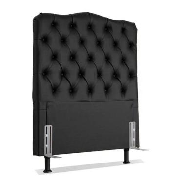 Imagem de Cabeceira Solteiro 88 - Bello Box - Dunas Sintético Preto