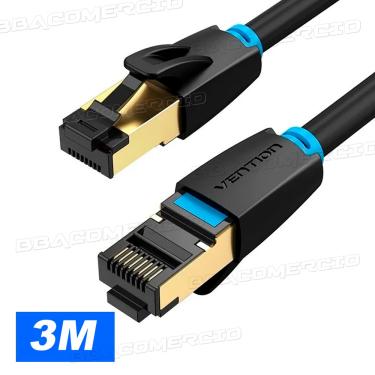 Imagem de Cabo Vention Rede Rj45 Cat8 40gbps 2000mhz 3m 3 Metros Ikabh