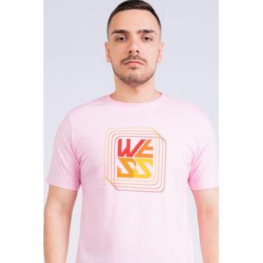 Imagem de Camiseta Geometric Holographic  Rosa He Wess Clothing