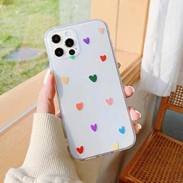 Imagem de Capa de telefone para iphone 11 pro max 12 13 mini 7 8 plus x xr xs max transparente bonito dos desenhos animados amor coração macio tpu capa móvel, t2, para iphone13 pro