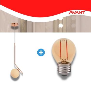 Imagem de Kit 1 Pendente Pérola Brinco Mini Cobre Brilho Avant