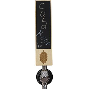 Imagem de Fanfoobi Maçaneta de torneira de cerveja de quadro-negro para Kegerator ou bar para amantes de cerveja de pressão, Hombrewer, 20 cm de comprimento x 5 cm de largura, lúpulo com alça de cerveja de