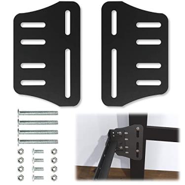 Imagem de 2 peças de suportes de estrutura de cama adaptador/conector de estrutura de cama, resistente modificação de estrutura de cama para conectar o pé da cabeceira