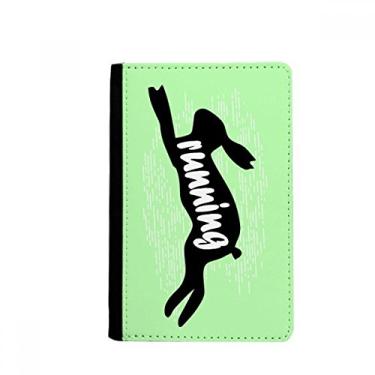 Imagem de Porta-passaporte preto animal coelhos contorno natural notecase burse carteira capa porta-cartão, Multicolor