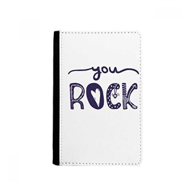 Imagem de You Rock Cute Quote Handwrite Style Passport Holder Notecase Burse Carteira Capa Cartão Bolsa, Multicolor
