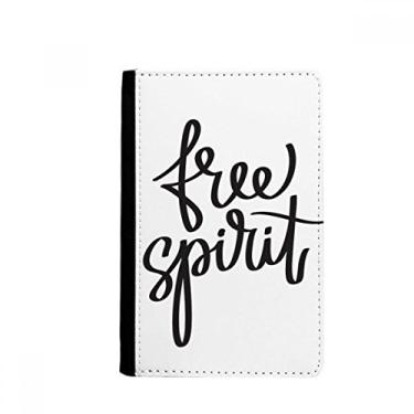 Imagem de Porta-passaporte Free Spirit Quote Notecase Burse carteira porta-cartão, Multicolor