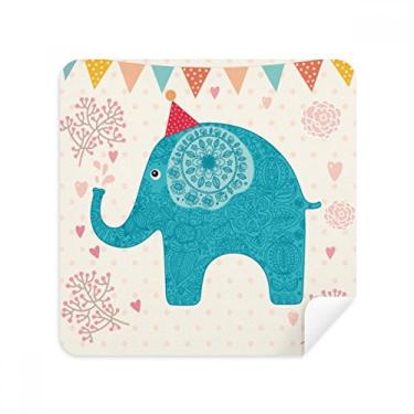 Imagem de Chapéu vermelho elefante bandeira azul óculos coloridos pano limpador de tela tecido camurça pacote com 2