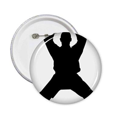 Imagem de Broche chinês Shaolin Kung Fu Cultura Broche Botão Emblema Decoração Acessório 5pcs