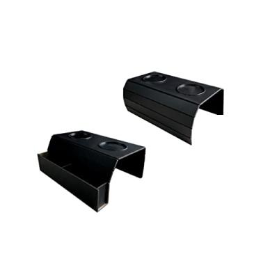 Imagem de Kit 2 Esteira De Sofá Porta Controle + Porta Copos Preto