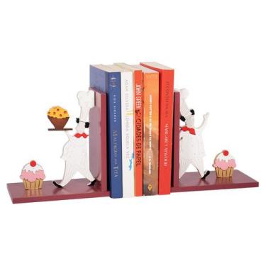 Imagem de Aparador De Livros Chef Confeiteiro Cupcake Bibliocanto Em Mdf - Wp Co