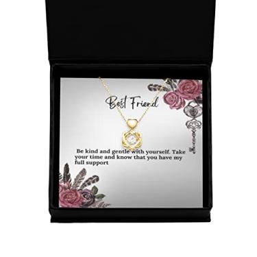 Imagem de SpreadPassion Joia de simpatia, presente para melhor amigo, seja gentil e gentil consigo mesmo, presentes de simpatia, ideias de presente de joias, presente personalizado, presente personalizado